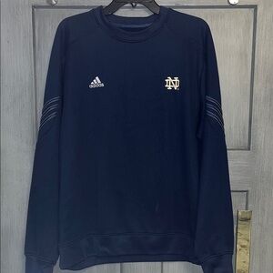 Adidas Large Men’s ClimaWarm Sweatshirt Embroidered ND emblem #preppy #nd #cozy